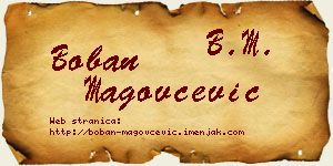 Boban Magovčević vizit kartica